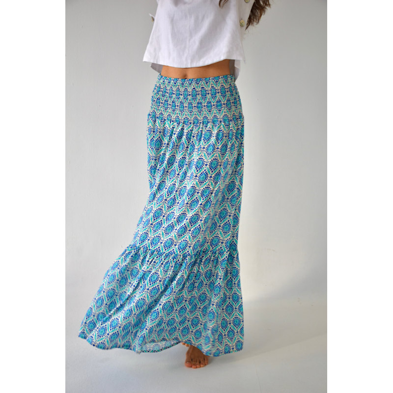 Thumbnail of Mica Navy Printed Maxi Skirt image