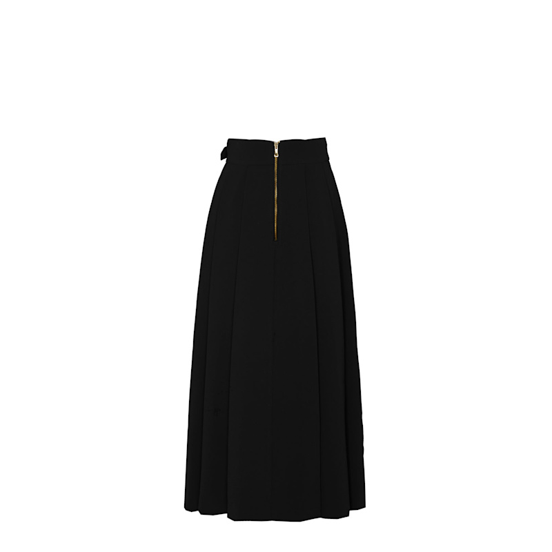 Thumbnail of Midi Skirt With High Waist And Gold Buckle Details Jet Petra image