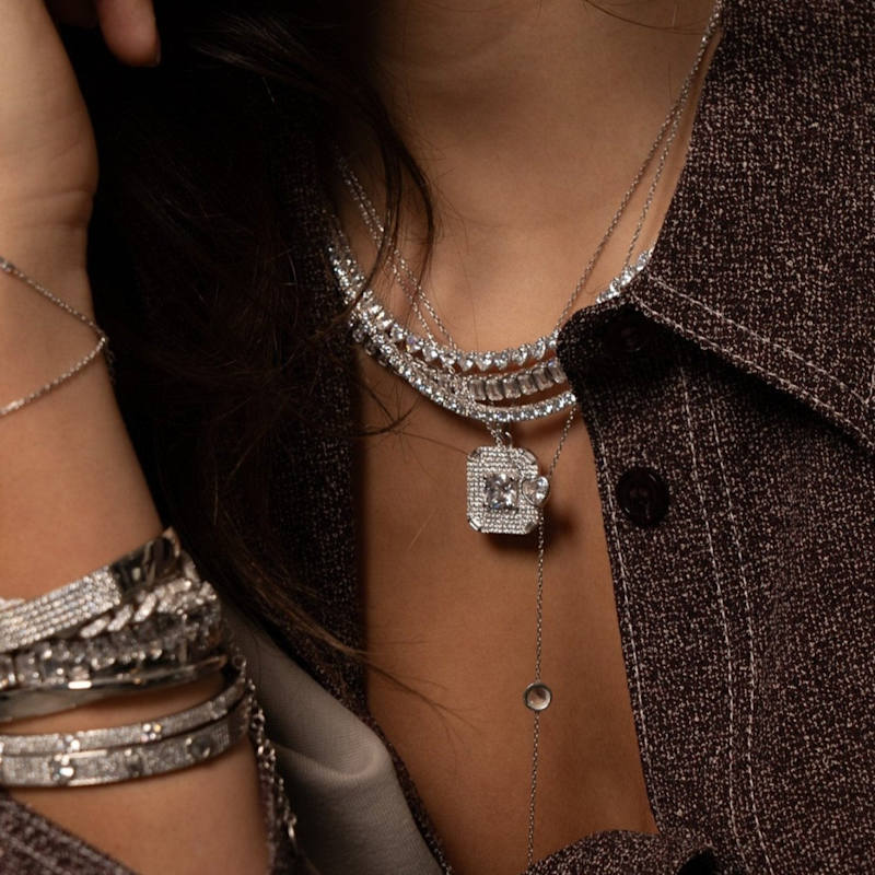 Thumbnail of Fancy Shape Lariat - Silver image
