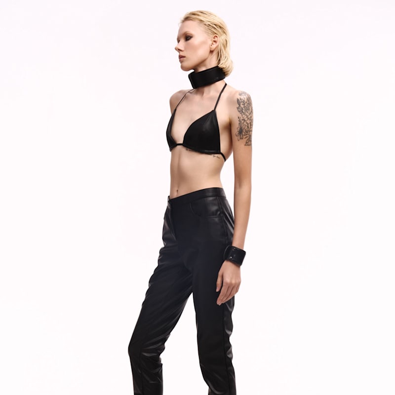 Thumbnail of Faux Leather Bra Top image