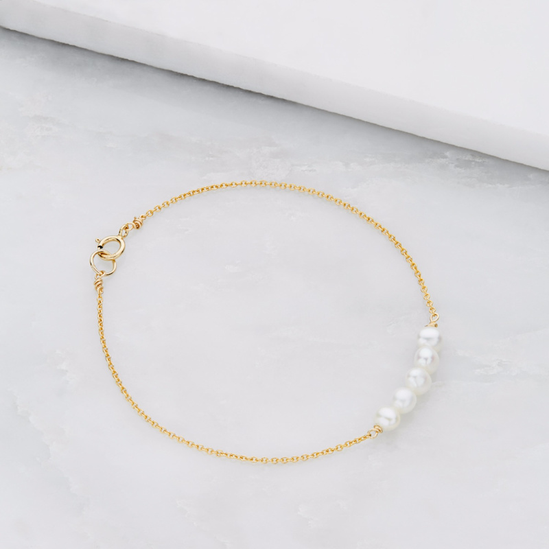 Thumbnail of Gold Cluster Pearl Bracelet image