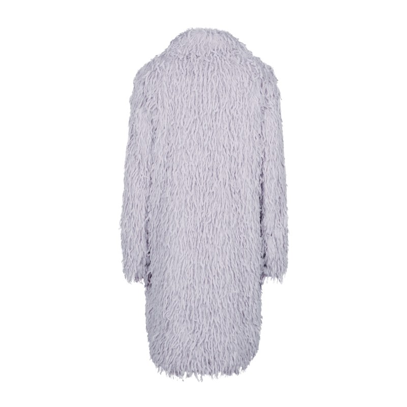 Feather Fake Fur Coat Haze | Freaky Nation | Wolf & Badger