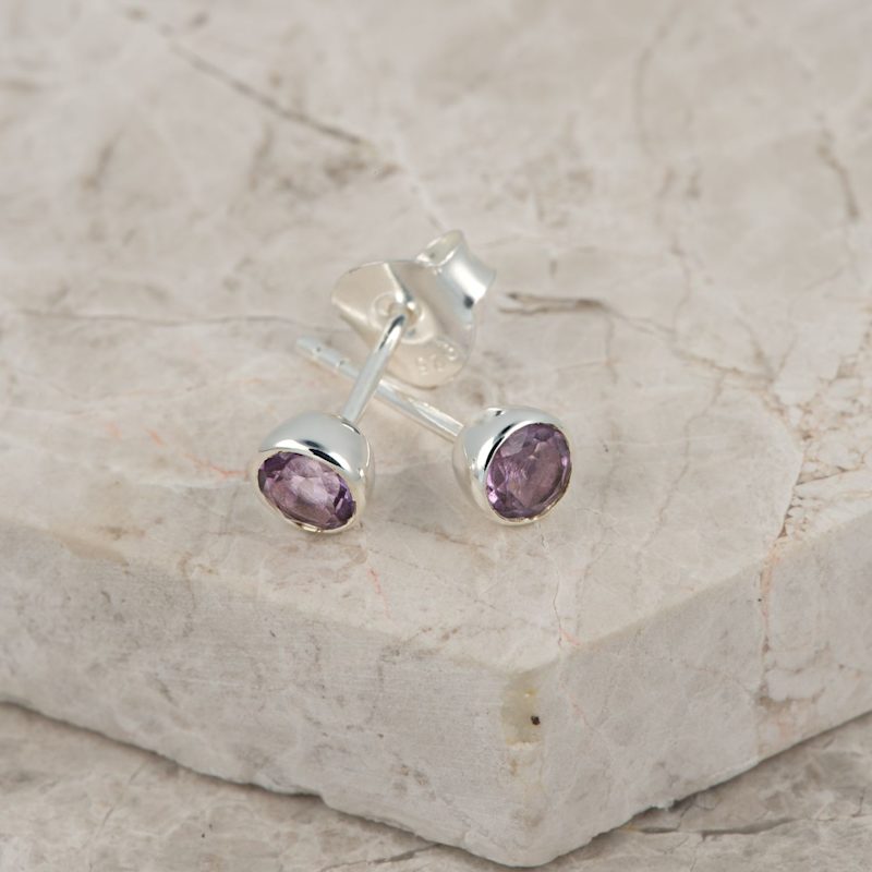 Thumbnail of February Birthstone Earrings - Amethyst image