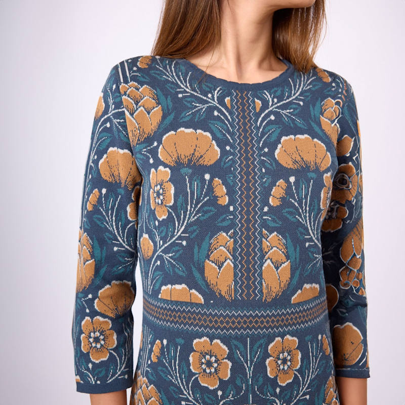 Thumbnail of Felicity Floral Jacquard Knit Dress image