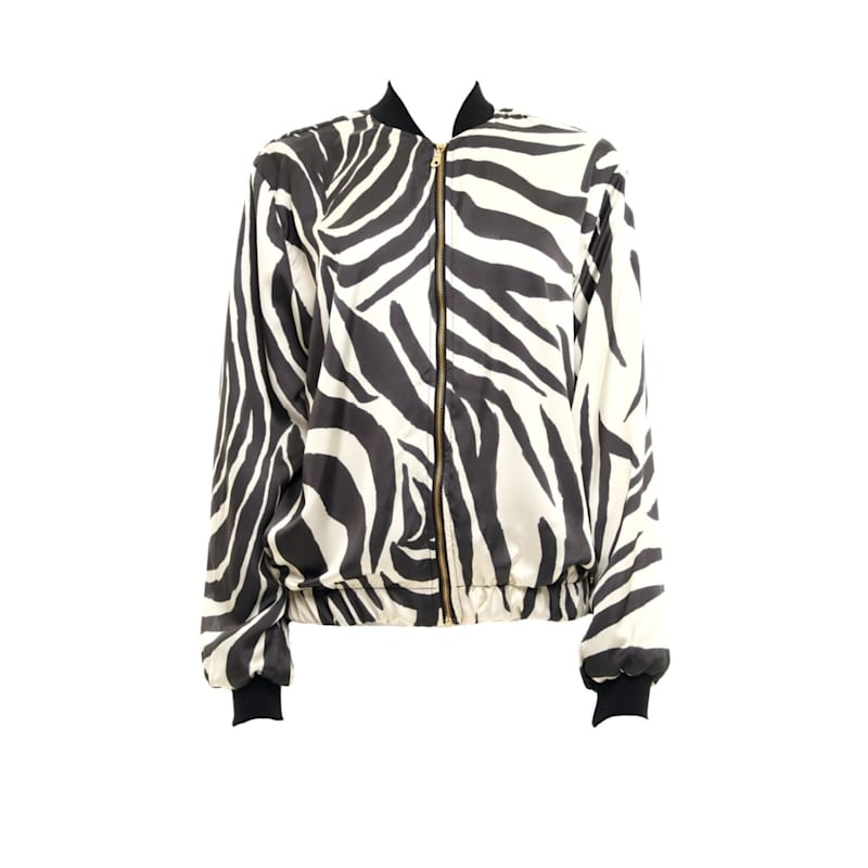 Thumbnail of Feline Bomer Jacket. Zebra Print image
