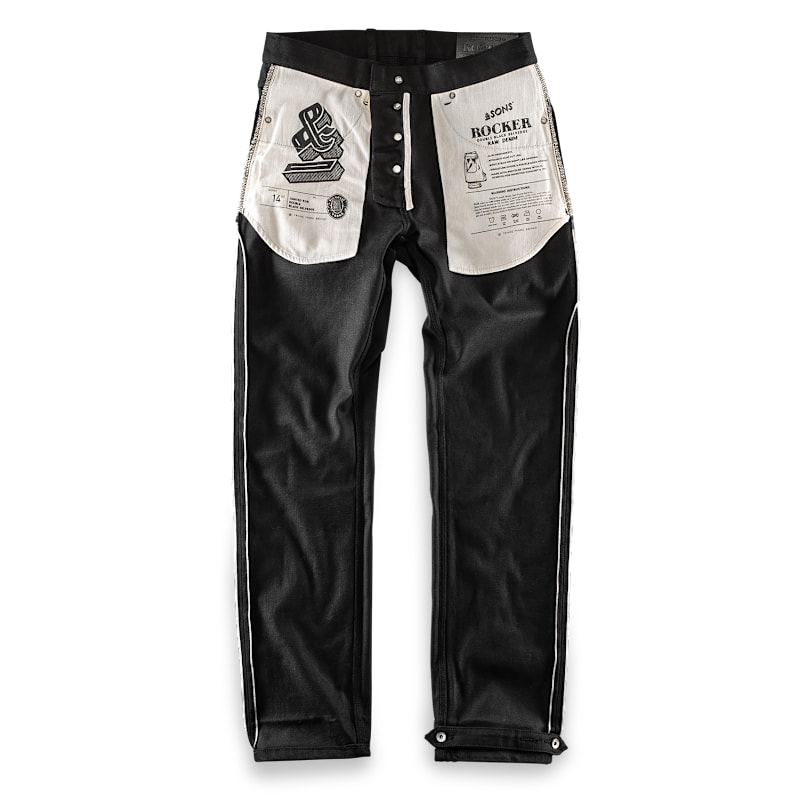 Thumbnail of Rocker 14oz Solid Black Selvedge Denim Jeans image