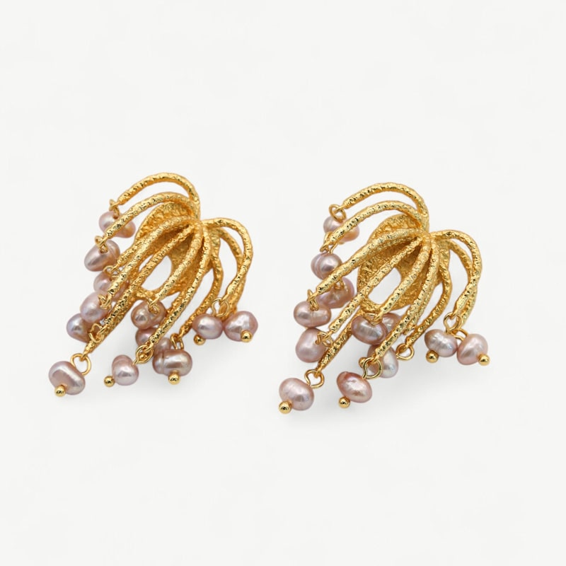 Thumbnail of Firework Freshwater Pearl Earrings image