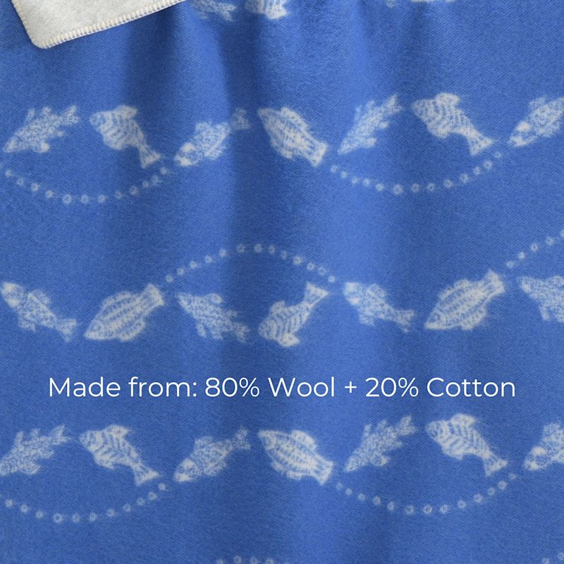 Thumbnail of Fish Small Wool Blanket image