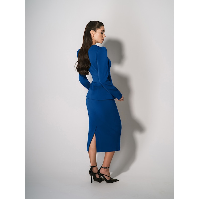 slim fit dress slacks Georgette Embellished Fitted Midi Pencil Skirt