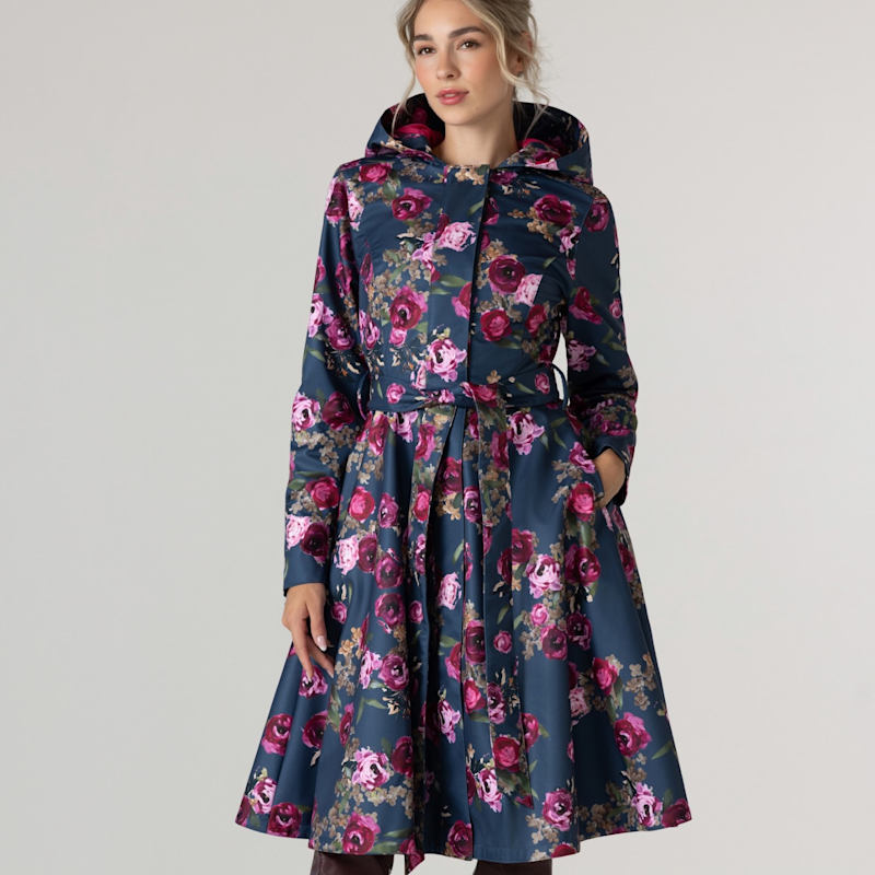 Thumbnail of Fitted & Flared Women's Coat With Hood: Misty Rose image