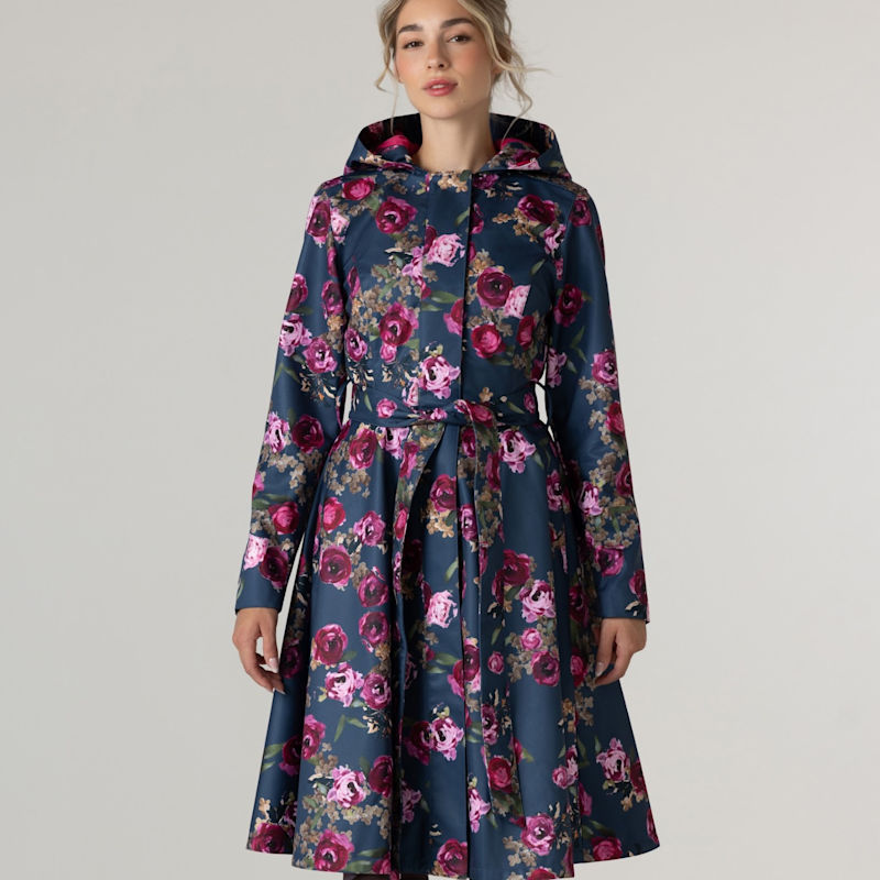 Thumbnail of Fitted & Flared Women's Coat With Hood: Misty Rose image