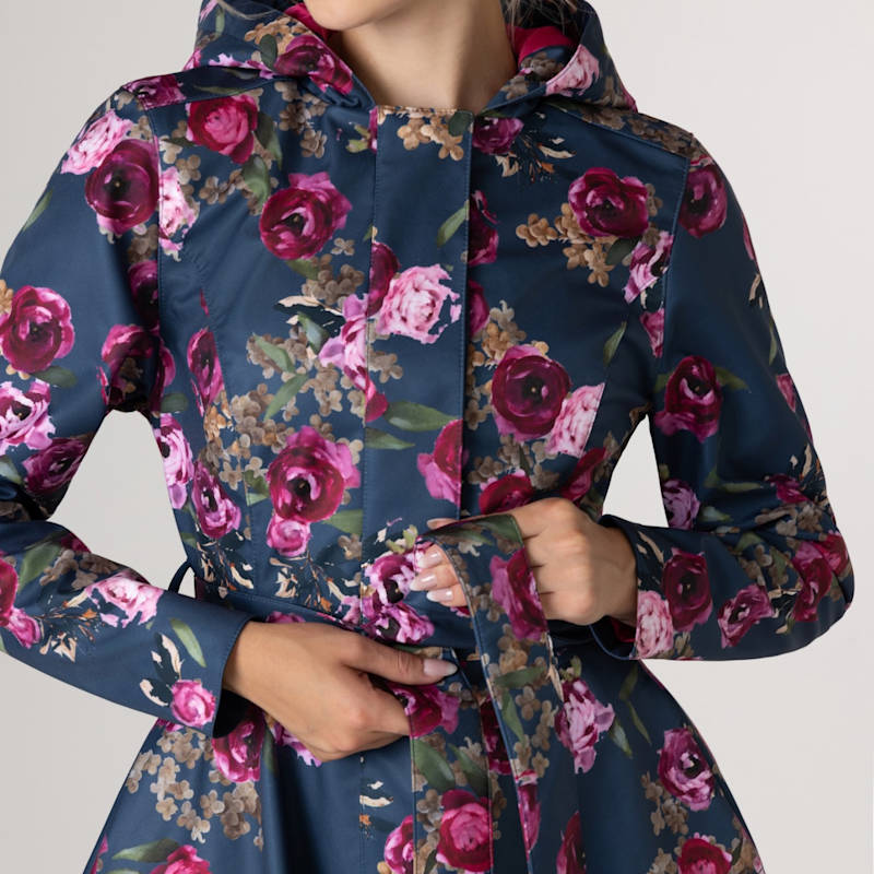 Thumbnail of Fitted & Flared Women's Coat With Hood: Misty Rose image