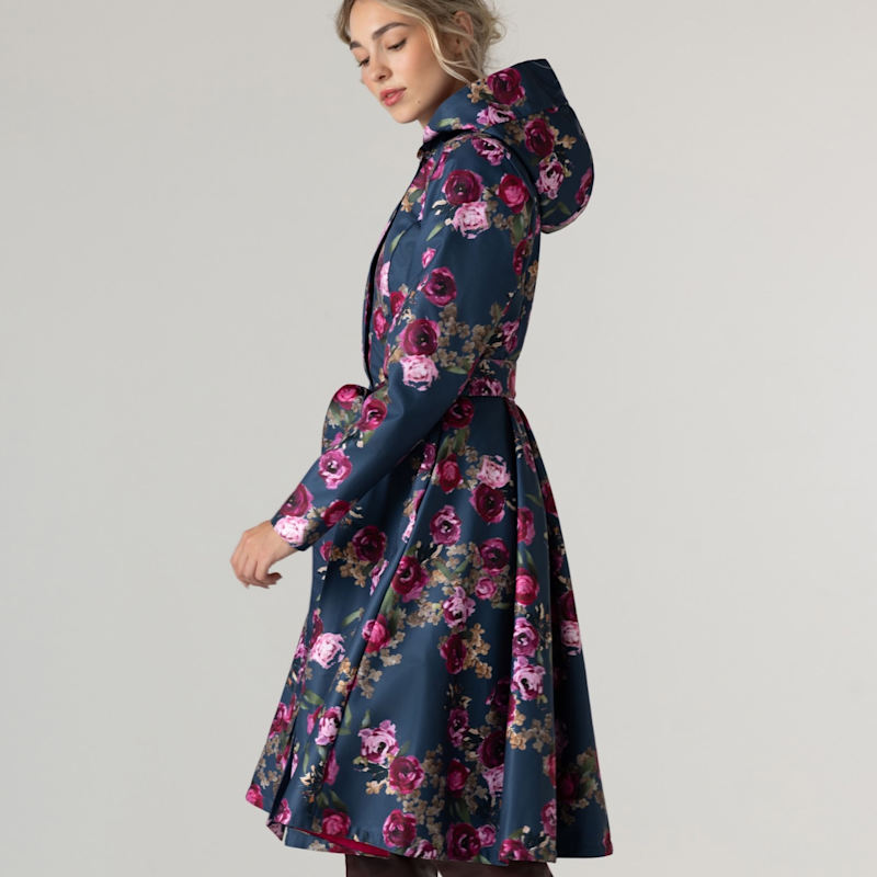 Thumbnail of Fitted & Flared Women's Coat With Hood: Misty Rose image