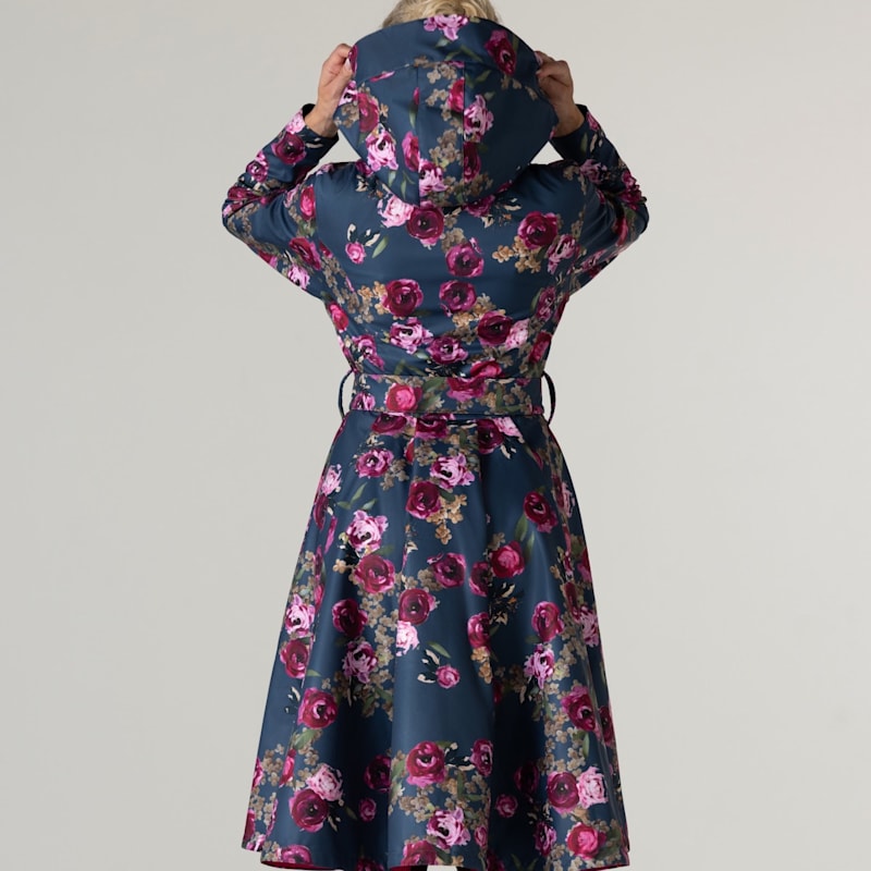 Thumbnail of Fitted & Flared Women's Coat With Hood: Misty Rose image
