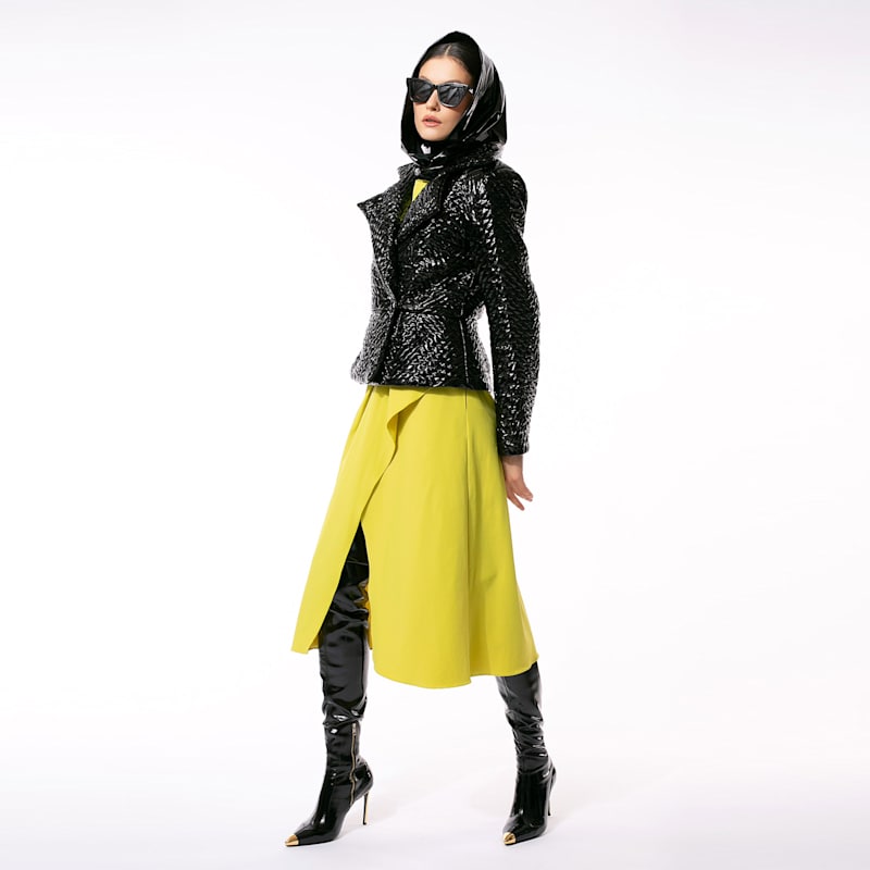 Fitted Short Latex Jacket Tokyo | Larisa Dragna | Wolf & Badger