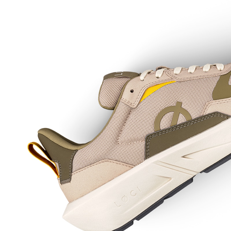 Thumbnail of FlØ - Taupe, Olive, Yellow Trainer image