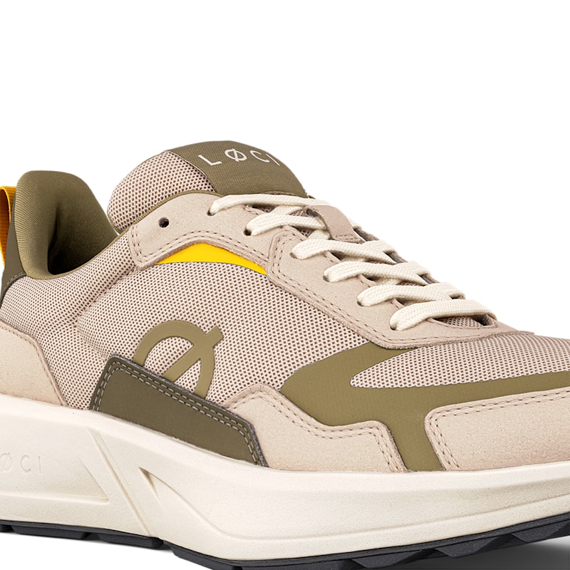 Thumbnail of FlØ - Taupe, Olive, Yellow Trainer image