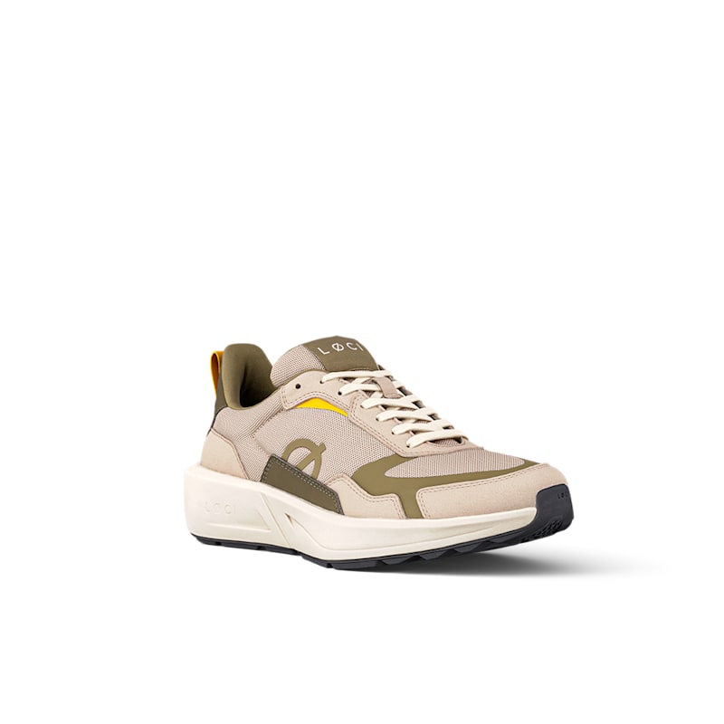Thumbnail of FlØ - Taupe, Olive, Yellow Trainer image