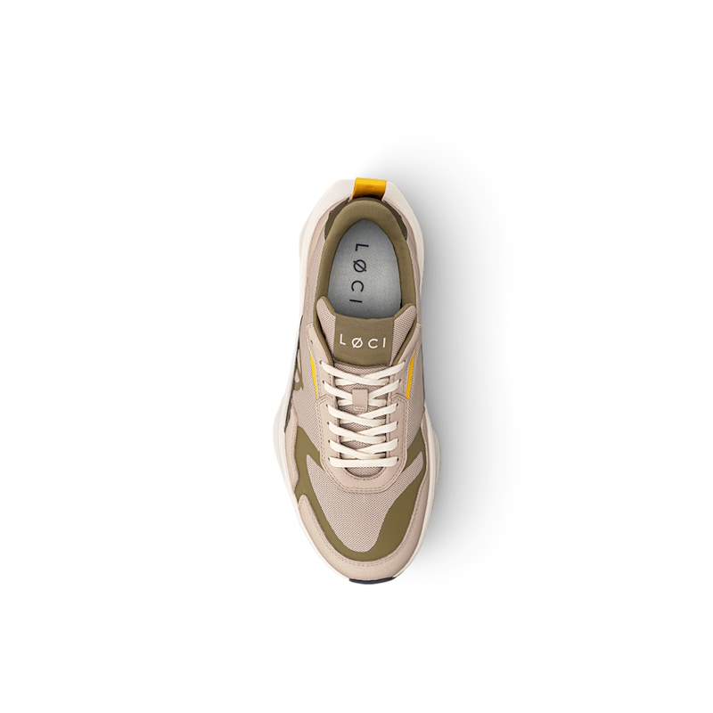 Thumbnail of FlØ - Taupe, Olive, Yellow Trainer image