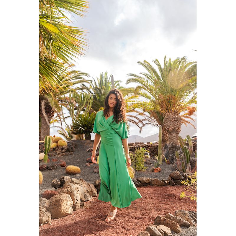 flare wrap dress Flare Wrap Gown Nouve]Wrap Flare Dress Sky Blue