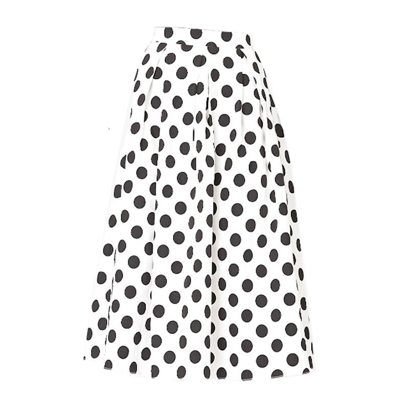 Thumbnail of Flared Macro Polka Dots Skirt - White image