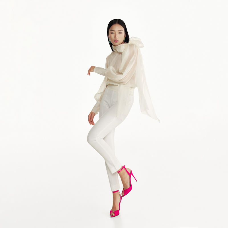 Thumbnail of Flawless Beige Bow Blouse image