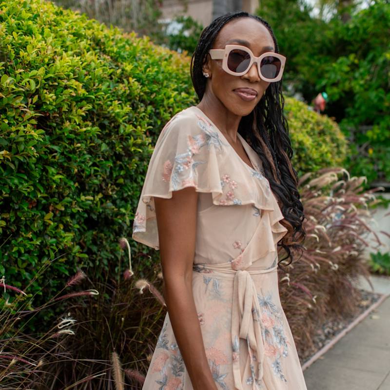Thumbnail of Fleur De Peche Flutter Wrap Dress image