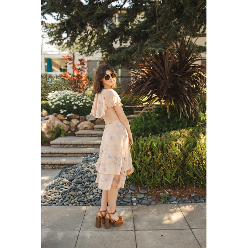 Thumbnail of Fleur De Peche Flutter Wrap Dress image