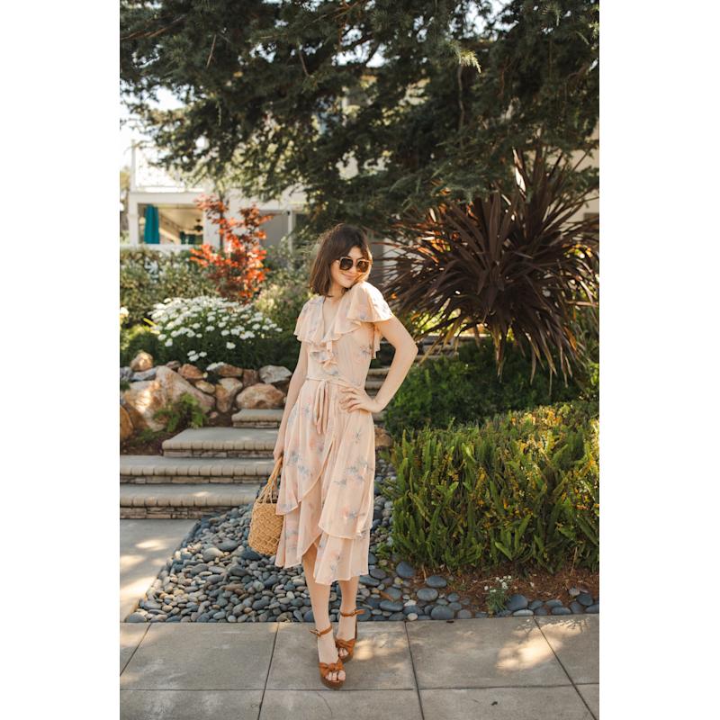 Thumbnail of Fleur De Peche Flutter Wrap Dress image