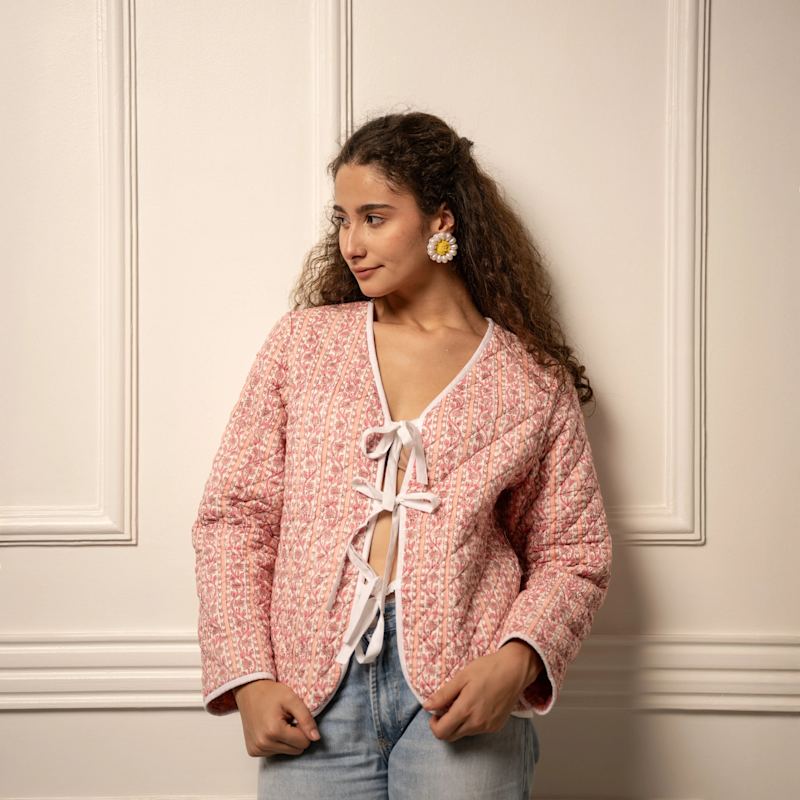 Thumbnail of Fleur Reversible Hand Block Print Cotton Jacket image