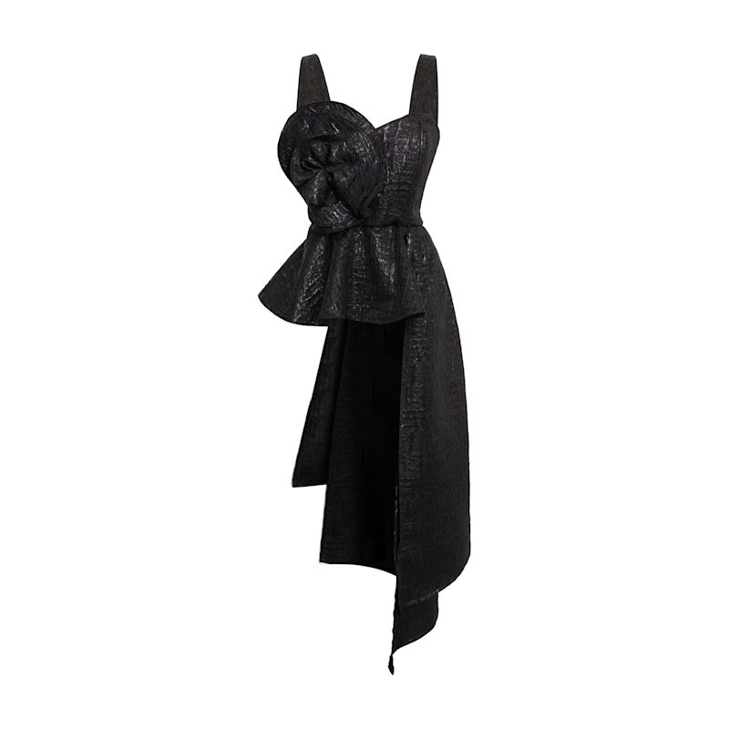 Thumbnail of Fleur Peplum Top In Turandot Black image