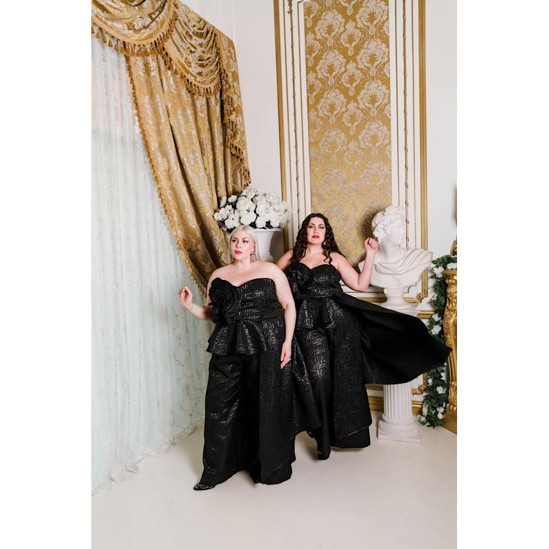 Thumbnail of Fleur Peplum Top In Turandot Black image