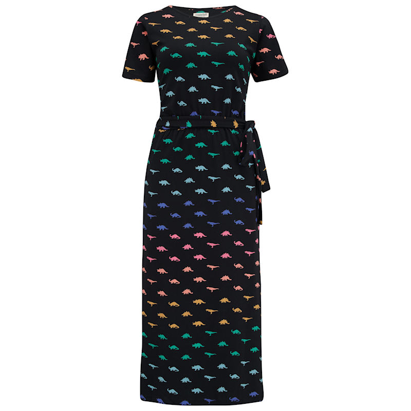 Thumbnail of Flissy Jersey Midi Dress Black, Jurassic Jive Rainbow image
