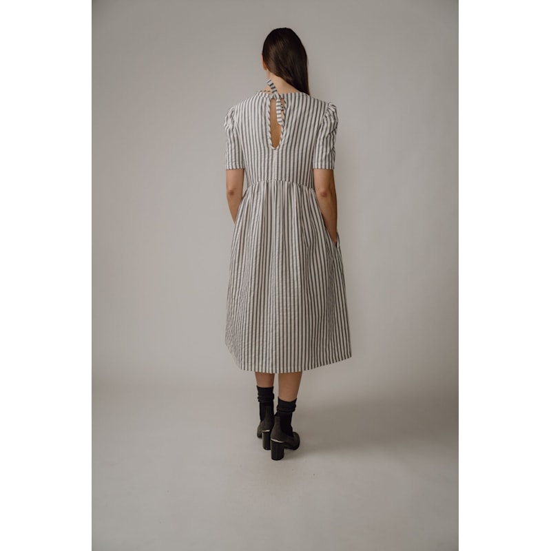 Thumbnail of Flora Dress – Blue Stripe Cotton image