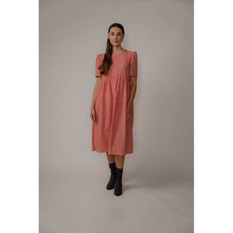 Thumbnail of Flora Dress – Red Gingham Cotton image