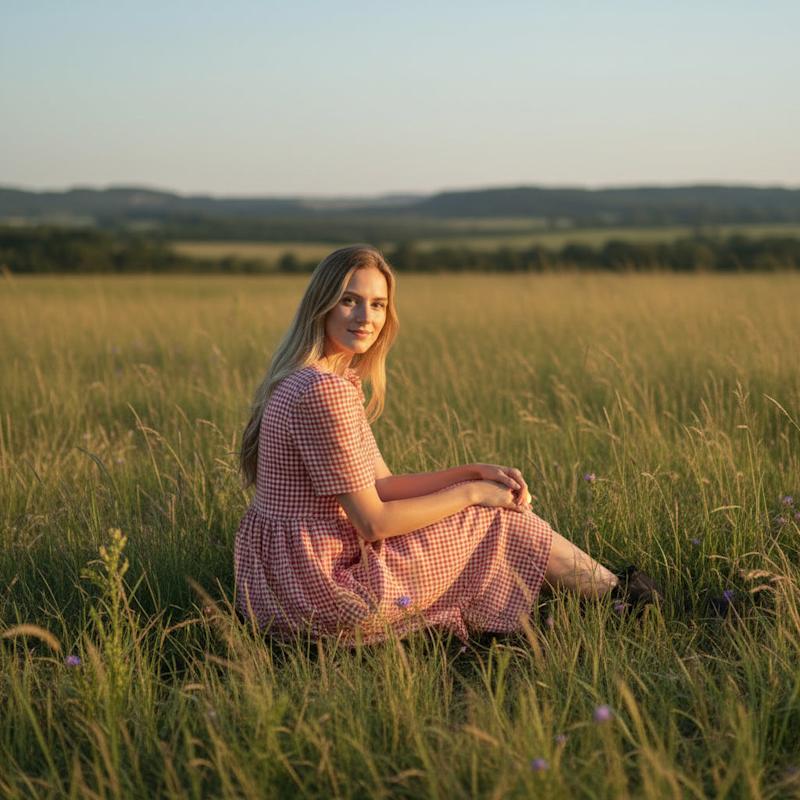 Thumbnail of Flora Dress – Red Gingham Cotton image