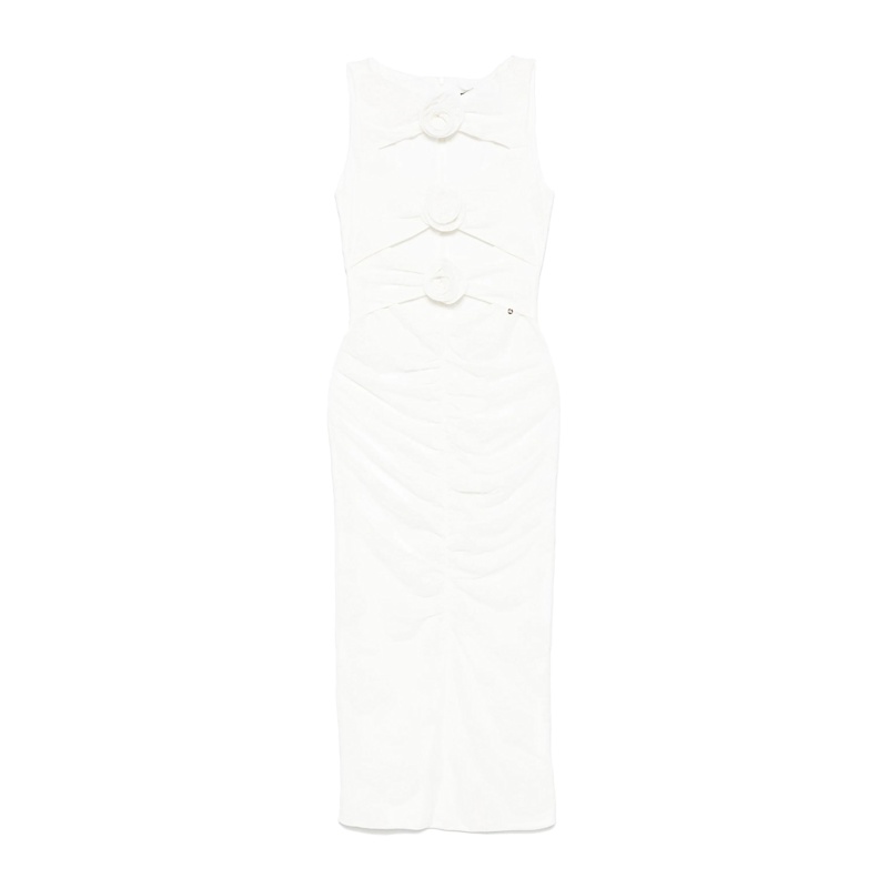 Thumbnail of Floral-Appliqué Mesh Midi Dress image