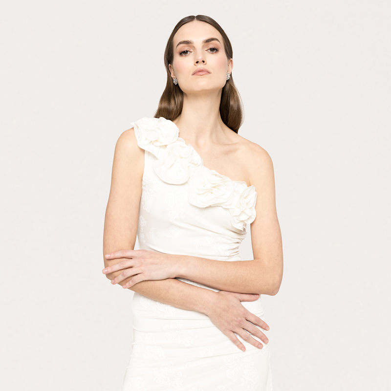 off shoulder dress summer Off shoulder Wedding Dress - Short Length Wedding Dress with Beaded