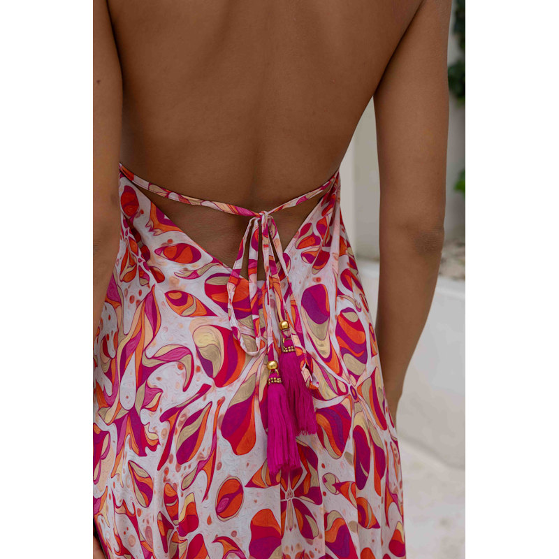 Thumbnail of Floral Fusion Silk Ibiza Dress image