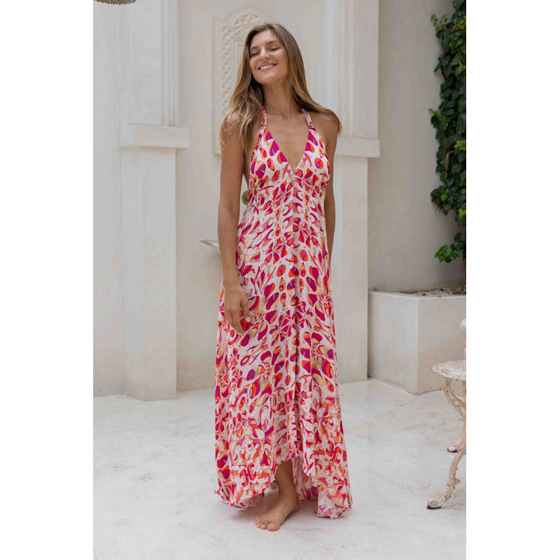 Thumbnail of Floral Fusion Silk Ibiza Dress image