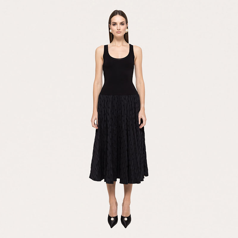 Thumbnail of Floral-Jacquard Midi Dress image