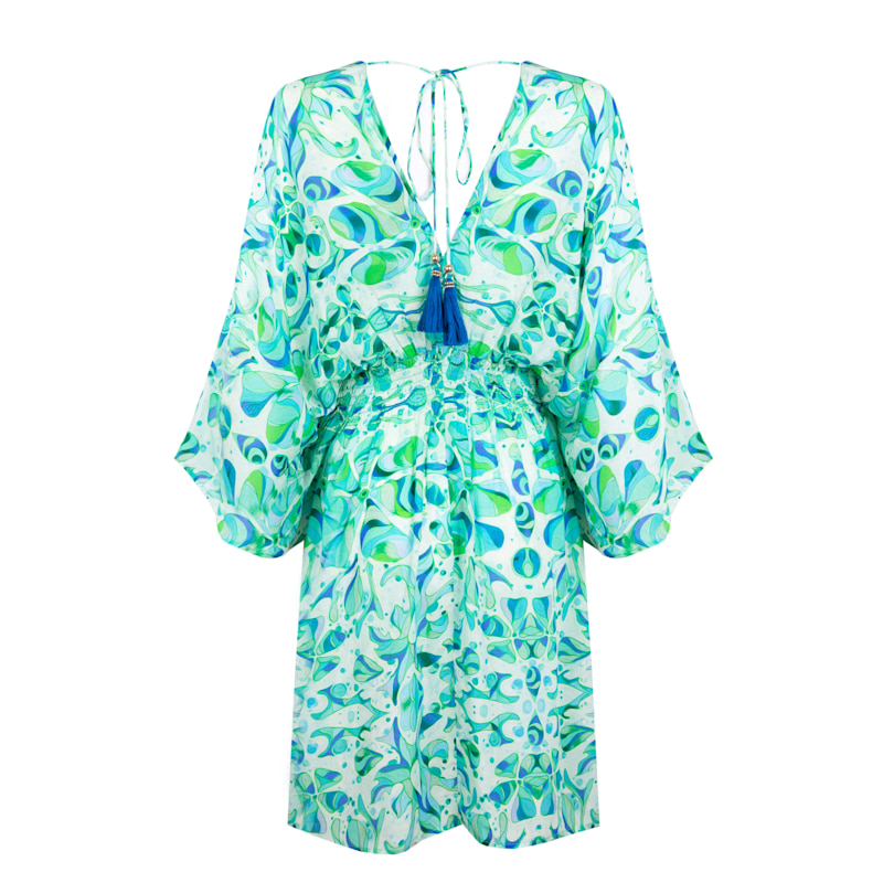 Thumbnail of Floral Mermaid Mini Capri Kimono Dress image