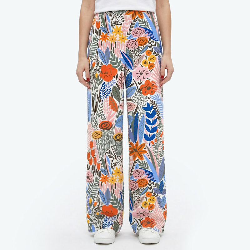 Thumbnail of Floral Pattern Long Loose Pants image