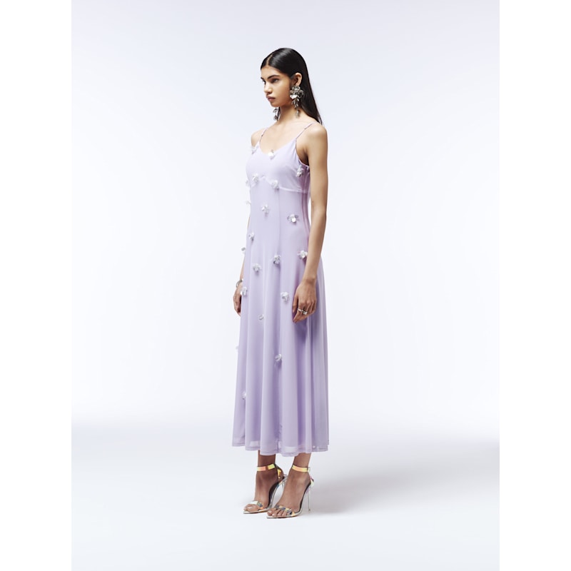purple tulle midi dress Violet Sky Midi Dress Teuta Matoshi