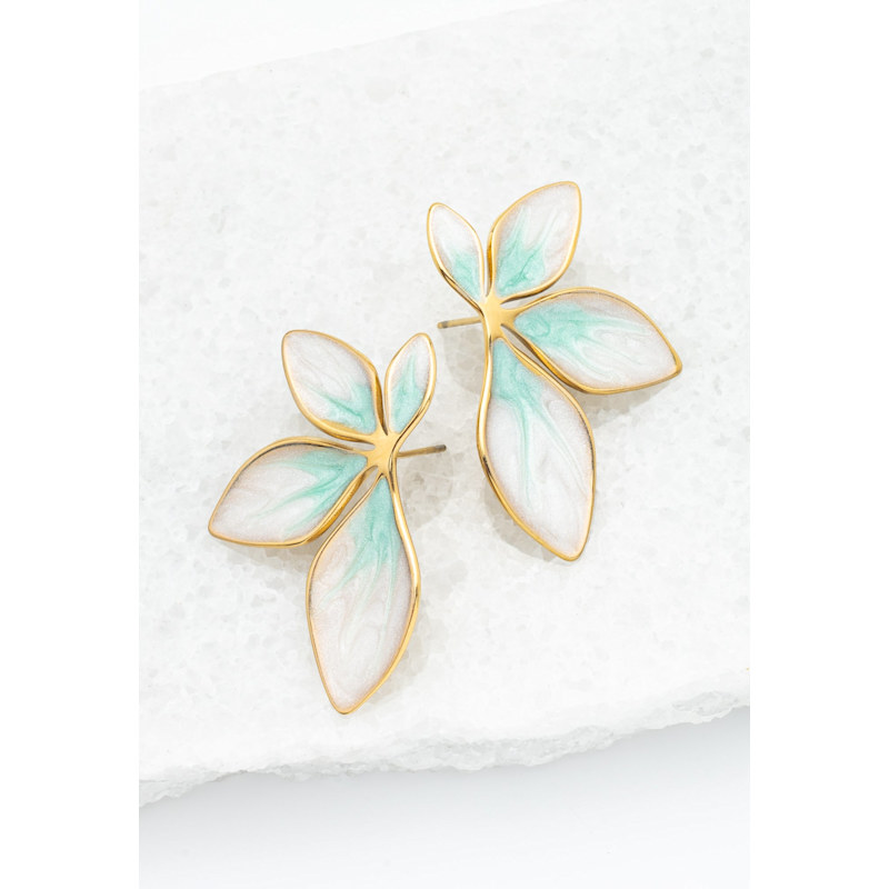 Thumbnail of Flourish Mint Leaf Earrings image