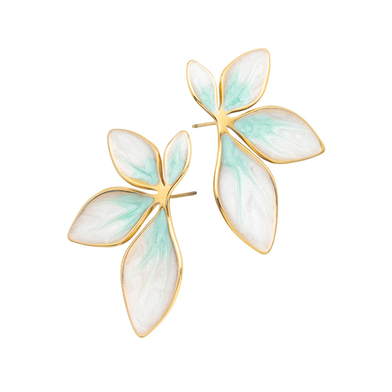 Thumbnail of Flourish Mint Leaf Earrings image