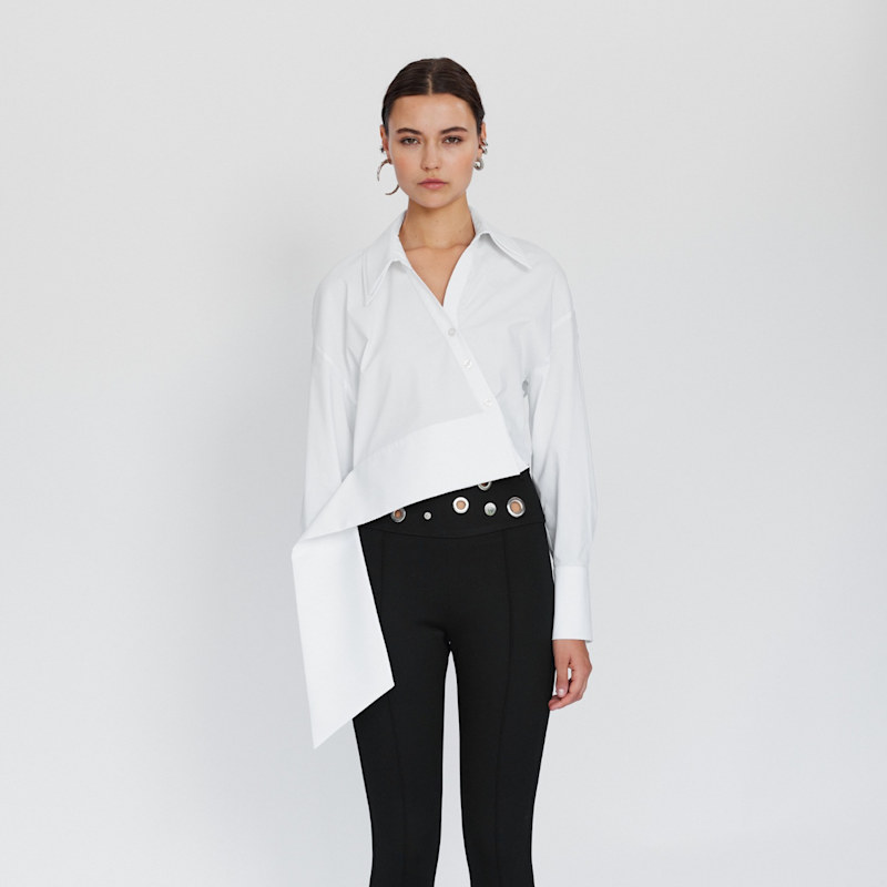 Flowing Fur Shirt - White main image 1
