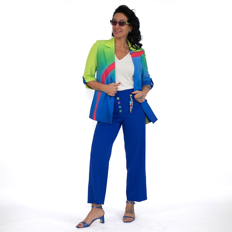 Thumbnail of Double-Breasted Digital Print Sax Jacket image