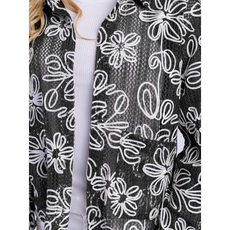Thumbnail of Flower Mesh Jacket Black image