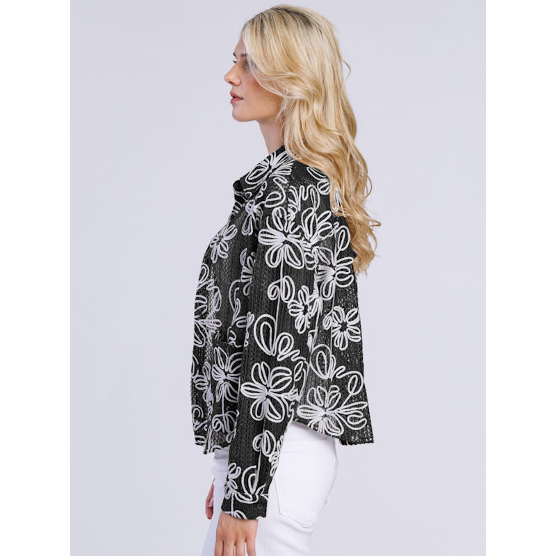 Thumbnail of Flower Mesh Jacket Black image